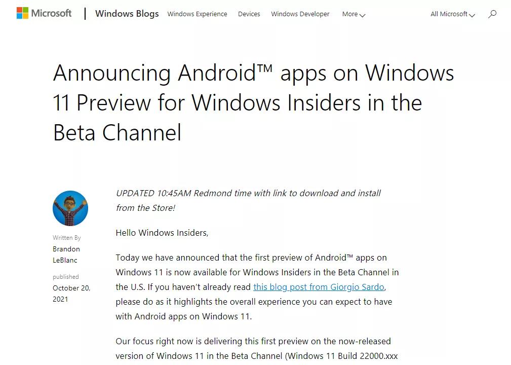 Win11 Beta版已支持安卓应用！可直接使用Android，附教程赶紧更